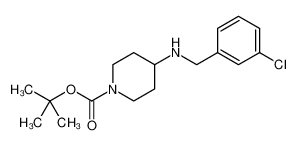 1-Piperidinecarboxylic acid, 4-[[(3-chlorophenyl)methyl]amino]-, 1,1-dimethylethyl ester 848345-63-1