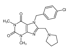 7-(4-chloro-benzyl)-1,3-dimethyl-8-pyrrolidin-1-ylmethyl-3,7-dihydro-purine-2,6-dione