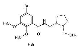 5-bromo-N-[[(2S)-1-ethylpyrrolidin-2-yl]methyl]-2,3-dimethoxybenzamide,hydrobromide 107188-92-1