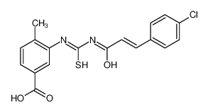 3-[3-(4-chlorophenyl)prop-2-enoylcarbamothioylamino]-4-methylbenzoic acid 433965-28-7