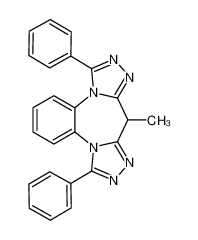 9-methyl-6,12-diphenyl-9H-bis<1,2,4>triazolo<4,3-a:3',4'-d><1,5>benzodiazepine 133118-27-1