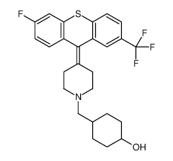 4-[[4-[6-fluoro-2-(trifluoromethyl)thioxanthen-9-ylidene]piperidin-1-yl]methyl]cyclohexan-1-ol 73846-69-2