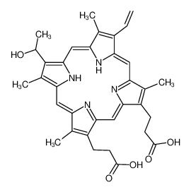 3-[18-(2-carboxyethyl)-13-ethenyl-8-(1-hydroxyethyl)-3,7,12,17-tetramethyl-22,23-dihydroporphyrin-2-yl]propanoic acid 77222-65-2