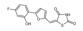 5-[[5-(4-Fluoro-2-hydroxyphenyl)-2-furanyl]methylene]-2,4-thiazolidinedione 900515-16-4