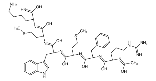 (2S)-2-[[(2S)-2-[[(2S)-2-[[(2S)-2-[[(2S)-2-[[(2S)-2-acetamido-5-g uanidino-pentanoyl]amino]-3-phenyl-propanoyl]amino]-4-methylsulfa nyl-butanoyl]amino]-3-(1H-indol-3-yl)propanoyl]amino]-4-methylsul fanyl-butanoyl]amino]-6-amino-hexanamid