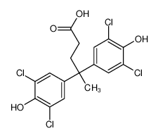 4,4-bis(3,5-dichloro-4-hydroxyphenyl)pentanoic acid 16733-28-1