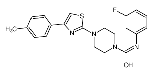 N-(3-Fluorophenyl)-4-[4-(4-methylphenyl)-1,3-thiazol-2-yl]-1-pipe razinecarboxamide 606087-74-5