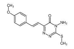 89569-86-8 spectrum, 4-amino-3-(methylthio)-6-(4-methoxystyryl)-1,2,4-triazin-5(4H)-one