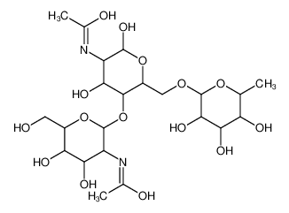 N-[5-[3-acetamido-4,5-dihydroxy-6-(hydroxymethyl)oxan-2-yl]oxy-2,4-dihydroxy-6-[(3,4,5-trihydroxy-6-methyloxan-2-yl)oxymethyl]oxan-3-yl]acetamide