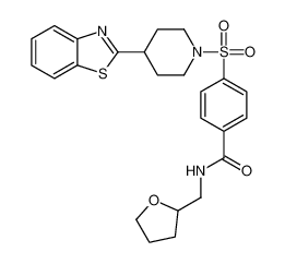 4-[4-(1,3-benzothiazol-2-yl)piperidin-1-yl]sulfonyl-N-(oxolan-2-ylmethyl)benzamide