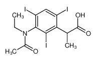 2-[3-[acetyl(ethyl)amino]-2,4,6-triiodophenyl]propanoic acid 23279-50-7