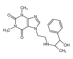 7-(2-{[(1R,2S)-1-Hydroxy-1-phenyl-2-propanyl]amino}ethyl)-1,3-dim ethyl-3,7-dihydro-1H-purine-2,6-dione 58166-83-9