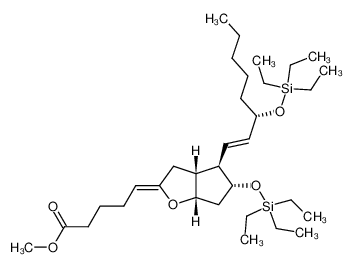 105618-11-9 spectrum, methyl 11α,15(S)-bis[(triethylsilyl)oxy]-6,9α-epoxy-prosta-5(Z),13(E)-dien-1-oate