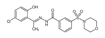 (E)-N′-(1-(5-chloro-2-hydroxyphenyl)ethylidene)-3-(morpholinosulfonyl)benzohydrazide 1423715-09-6