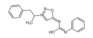 (1E)-1-[3-(1-methyl-2-phenyl-ethyl)-1-oxa-3-azonia-2-azanidacyclo pent-3-en-5-ylidene]-3-phenyl-ure 34262-84-5