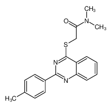 N,N-Dimethyl-2-{[2-(4-methylphenyl)-4-quinazolinyl]sulfanyl}aceta mide 606132-32-5