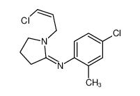 (2E)-N-(4-Chloro-2-methylphenyl)-1-[(2E)-3-chloro-2-propen-1-yl]- 2-pyrrolidinimine 32280-72-1