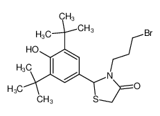 2-(3,5-di-tert-butyl-4-hydroxyphenyl)-3-(3-bromopropyl)-1,3-thiazolidin-4-one 180090-64-6