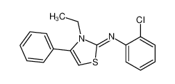 N-(2-chlorophenyl)-3-ethyl-4-phenyl-1,3-thiazol-2-imine 5628-04-6