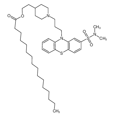 2-[1-[3-[2-(dimethylsulfamoyl)phenothiazin-10-yl]propyl]piperidin-4-yl]ethyl hexadecanoate 37517-26-3