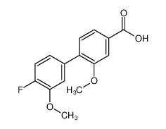 4-(4-fluoro-3-methoxyphenyl)-3-methoxybenzoic acid 1261907-29-2