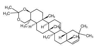 186415-72-5 (4aS,4bR,6aR,6bS,8aS,12aR,14aR,14bR,16aS)-2,2,4a,6a,6b,8a,11,11,14b-nonamethyl-4a,4b,5,6,6a,6b,7,8,8a,11,12,12a,14,14a,14b,15,16,16a-octadecahydro-4H-piceno[3,4-d][1,3]dioxine