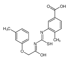 4-methyl-3-[[2-(3-methylphenoxy)acetyl]carbamothioylamino]benzoic acid 461402-48-2