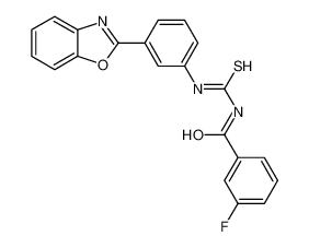 N-[[3-(1,3-benzoxazol-2-yl)phenyl]carbamothioyl]-3-fluorobenzamide