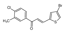 3-(4-bromothiophen-2-yl)-1-(4-chloro-3-methylphenyl)prop-2-en-1-one 219619-24-6