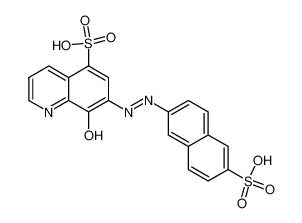 (7E)-8-oxo-7-[(6-sulfonaphthalen-2-yl)hydrazinylidene]quinoline-5-sulfonic acid 56990-57-9