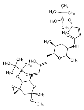 878673-40-6 (S,Z)-4-((tert-butyldimethylsilyl)oxy)-N-((2R,3R,5S,6S)-6-((2E,4E)-5-((3R,4R,5R,7S)-4-((tert-butyldimethylsilyl)oxy)-7-methoxy-7-methyl-1,6-dioxaspiro[2.5]octan-5-yl)-3-methylpenta-2,4-dien-1-yl)-2,5-dimethyltetrahydro-2H-pyran-3-yl)pent-2-enamide