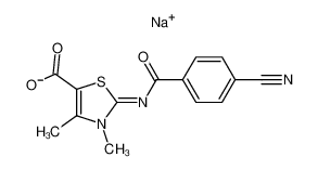 sodium 2-(4-cyanobenzoylimino)-3,4-dimethyl-3H-thiazoline-5-carboxylate 159450-24-5