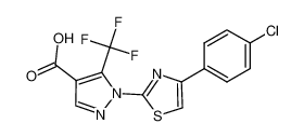 1-[4-(4-chlorophenyl)-1,3-thiazol-2-yl]-5-(trifluoromethyl)pyrazole-4-carboxylic acid 159885-82-2