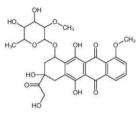 7-(4,5-dihydroxy-3-methoxy-6-methyloxan-2-yl)oxy-6,9,11-trihydroxy-9-(2-hydroxyacetyl)-4-methoxy-8,10-dihydro-7H-tetracene-5,12-dione 124209-63-8