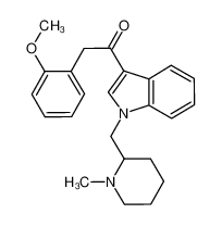2-(2-methoxyphenyl)-1-[1-[(1-methylpiperidin-2-yl)methyl]indol-3-yl]ethanone 1345970-43-5