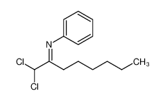 54884-69-4 N-(1-dichloromethyl-heptylidene)-aniline