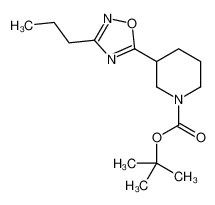 2-Methyl-2-propanyl 3-(3-propyl-1,2,4-oxadiazol-5-yl)-1-piperidin ecarboxylate
