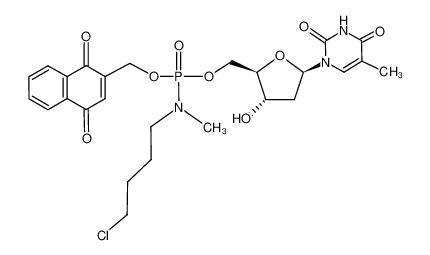 384339-17-7 spectrum, 5'-thymidyl 2-(1,4-naphthoquinonyl)methyl N-methyl-N-(4-chlorobutyl) phosphoramidate