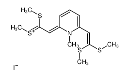 2,6-bis[2,2-bis(methylsulfanyl)ethenyl]-1-methylpyridin-1-ium,iodide 104664-44-0