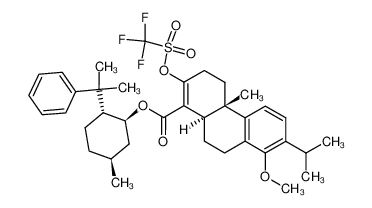 238746-43-5 spectrum, (1S,2R,5S)-5-methyl-2-(2-phenylpropan-2-yl)cyclohexyl (4aS,10aR)-7-isopropyl-8-methoxy-4a-methyl-2-(((trifluoromethyl)sulfonyl)oxy)-3,4,4a,9,10,10a-hexahydrophenanthrene-1-carboxylate