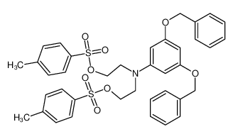 2-[N-[2-(4-methylphenyl)sulfonyloxyethyl]-3,5-bis(phenylmethoxy)anilino]ethyl 4-methylbenzenesulfonate 54845-11-3