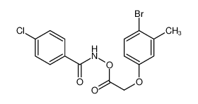 [(4-chlorobenzoyl)amino] 2-(4-bromo-3-methylphenoxy)acetate 6091-09-4