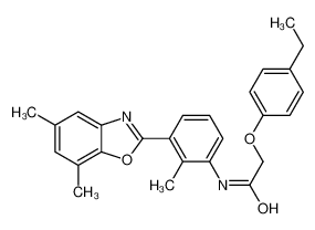 N-[3-(5,7-二甲基-2-苯并恶唑基)-2-甲基苯基]-2-(4-乙基苯氧基)-乙酰胺