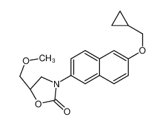 (5R)-3-[6-(Cyclopropylmethoxy)-2-naphthyl]-5-(methoxymethyl)-1,3- oxazolidin-2-one 135204-83-0