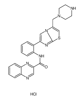 N-[2-[3-(1-哌嗪甲基)咪唑并[2,1-b]噻唑-6-基]苯基]-2-喹噁啉e羧酰胺