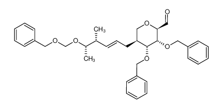 104322-78-3 (2R,3R,4R,5S)-3,4-bis(benzyloxy)-5-((4R,5S,E)-5-((benzyloxy)methoxy)-4-methylhex-2-en-1-yl)tetrahydro-2H-pyran-2-carbaldehyde