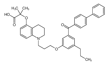 2-(1-{3-[4-(biphenyl-4-carbonyl)-2-propyl-phenoxy]-propyl}-1,2,3,4-tetrahydroquinolin-5-yloxy)-2-methyl-propionic acid 1143573-33-4