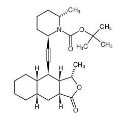 368888-51-1 spectrum, (2S,6R)-2-Methyl-6-((3S,3aS,4R,4aS,8aS,9aR)-3-methyl-1-oxo-dodecahydro-naphtho[2,3-c]furan-4-ylethynyl)-piperidine-1-carboxylic acid tert-butyl ester