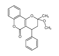 2-methoxy-2-methyl-4-phenyl-3,4-dihydropyrano[3,2-c]chromen-5-one 518-20-7