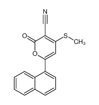 4-methylsulfanyl-6-naphthalen-1-yl-2-oxopyran-3-carbonitrile 502706-65-2